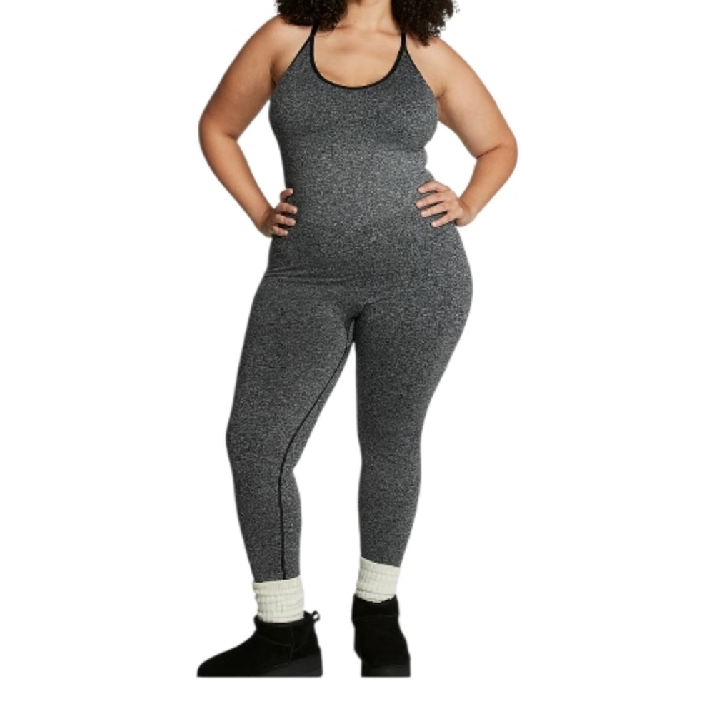 Pink Victoria's Secret Active Seamless Workout Gray Black Women's L Jumpsuit